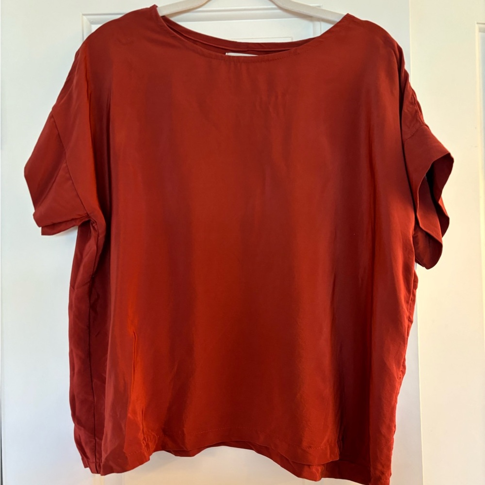 Rust Silk Women's Top